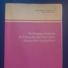 Libros de segunda mano: PROBLEMAS BÁSICOS DE FILOSOFÍA DEL DERECHO: DESARROLLO SISTEMÁTICO # BENITO DE CASTRO # UNIVERSITAS. Lote 402480209