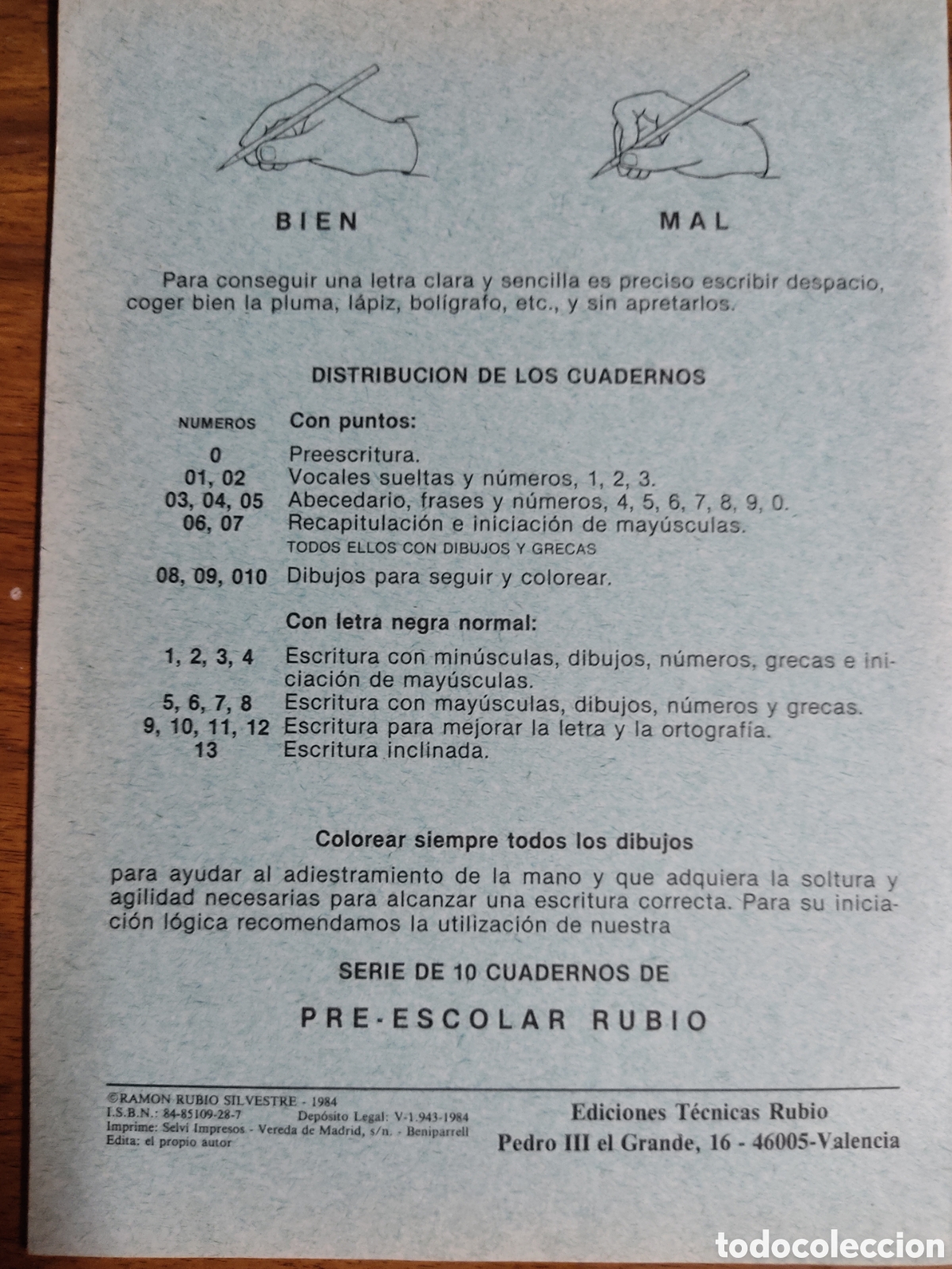 Libros de segunda mano: Cuadernillo escritura Rubio n&uacute;mero 4, a&ntilde;o 1984 sin usar - Foto 2