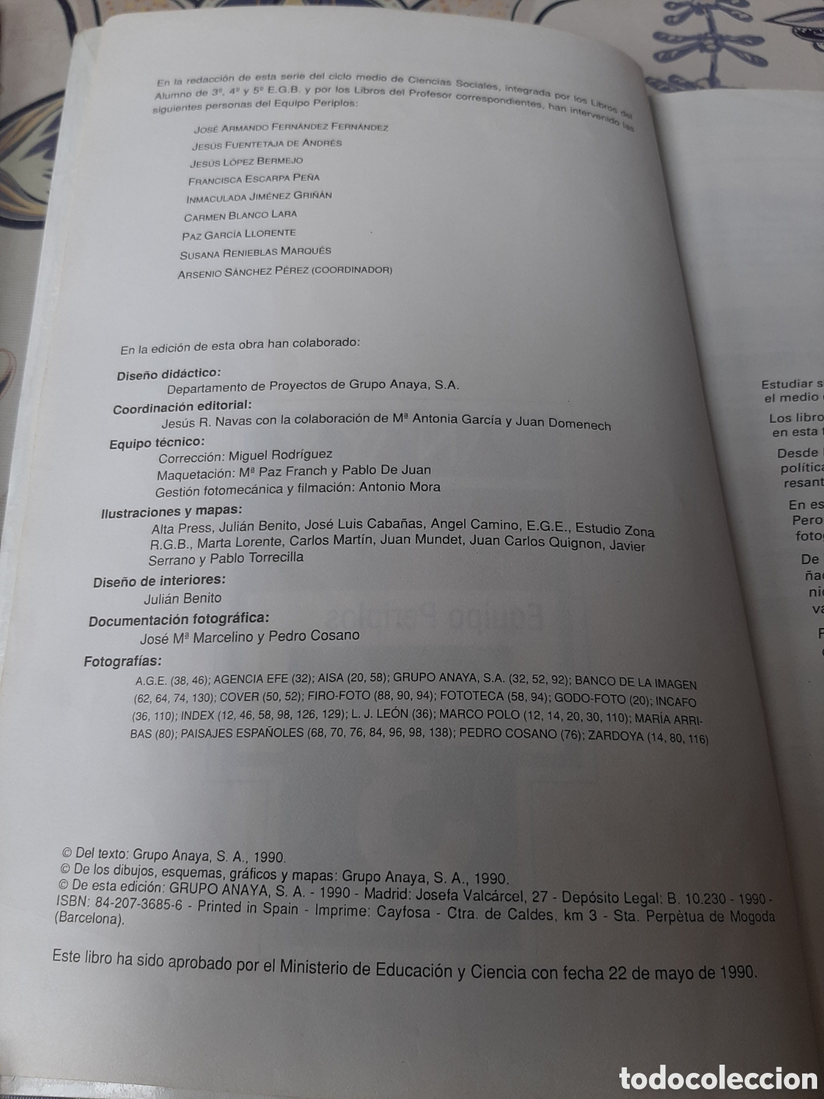 Libros de segunda mano: ANAYA CIENCIAS SOCIALES 3 EGB - Foto 4