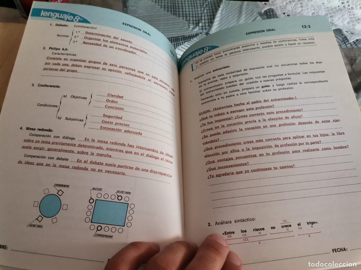 Libros de segunda mano: SOLUCIONARIO DE FICHAS PARA LENGUAJE 8&deg; E.G.B EDICIONES S. M. - Foto 5