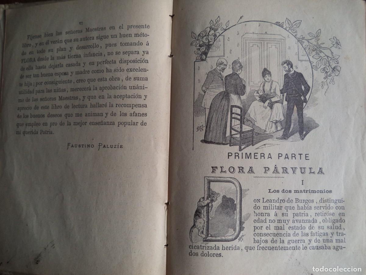 Libros de segunda mano: Libro texto escuela Flora o la educaci&oacute;n de una ni&ntilde;a. - Foto 4