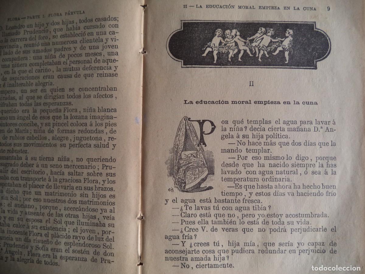 Libros de segunda mano: Libro texto escuela Flora o la educaci&oacute;n de una ni&ntilde;a. - Foto 5