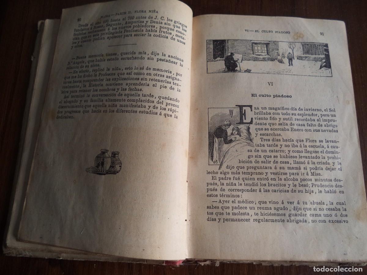Libros de segunda mano: Libro texto escuela Flora o la educaci&oacute;n de una ni&ntilde;a. - Foto 6