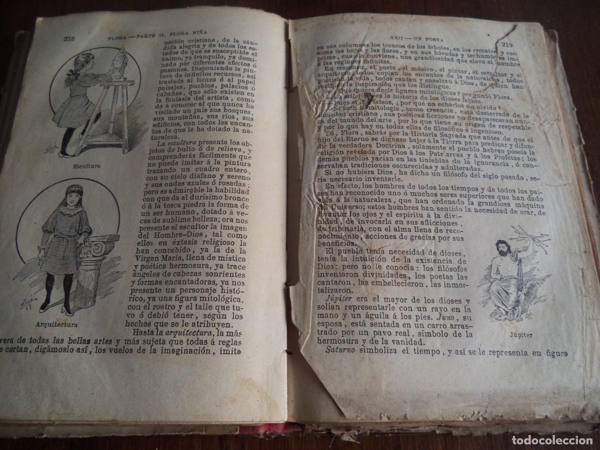 Libros de segunda mano: Libro texto escuela Flora o la educaci&oacute;n de una ni&ntilde;a. - Foto 7