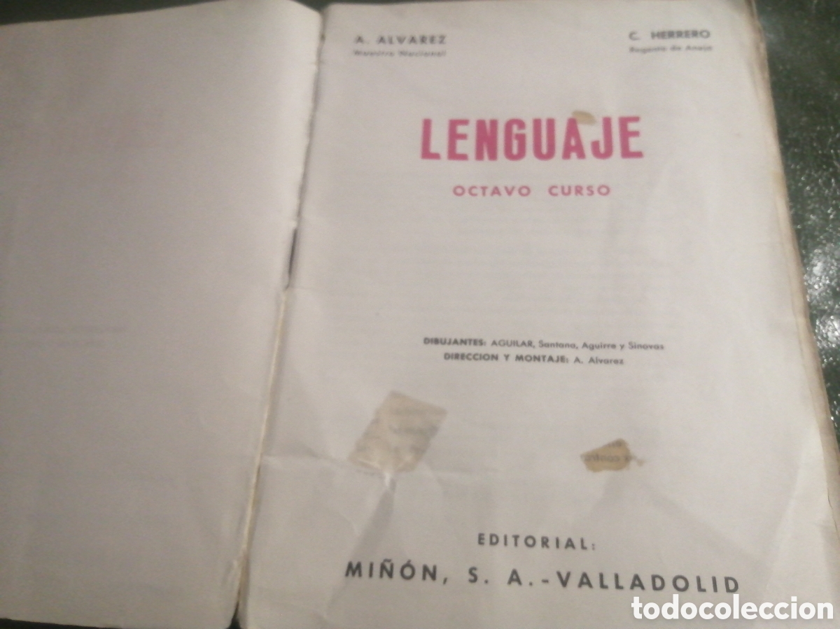 Libros de segunda mano: LENGUAJE OCTAVO CURSO, &Aacute;LVAREZ, A&Ntilde;O 1976 - Foto 2