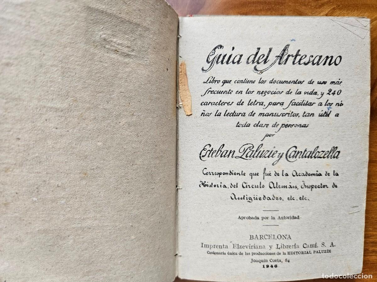 Libros de segunda mano: GUIA DEL ARTESANO - E. PALUZIE - 1946 - Foto 4