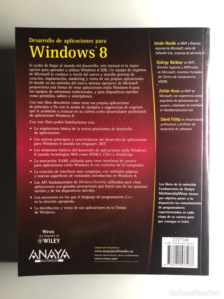 Libros de segunda mano: DESARROLLO DE APLICACIONES PARA WINDOWS 8. ANAYA - Foto 2