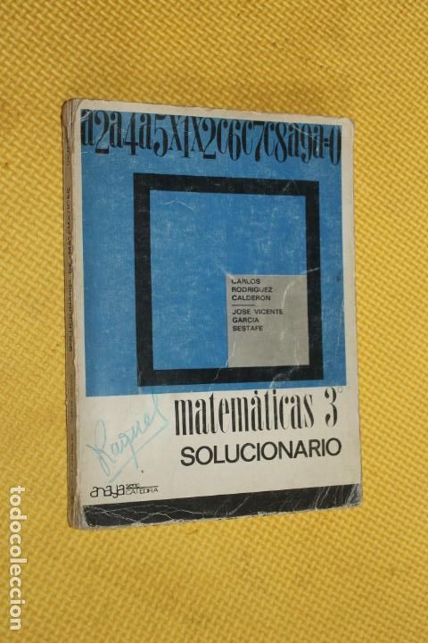 Libros de segunda mano: MATEMATICAS 3&ordm;, SOLUCIONARIO, ANAYA 1970 - Foto 1