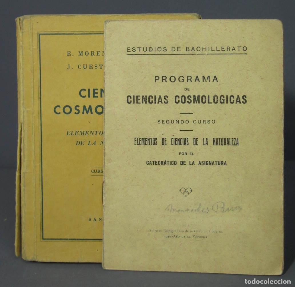 Libros de segunda mano: CIENCIAS COSMOL&Oacute;GICAS. 1939. CON PROGRAMA - Foto 1