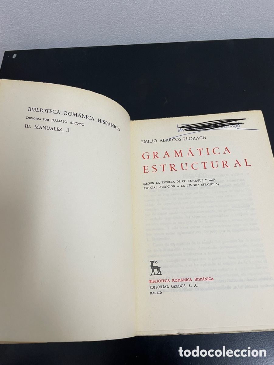 Libros de segunda mano: Gram&aacute;tica estructural, Emilio Alarcos Llorach - Foto 4
