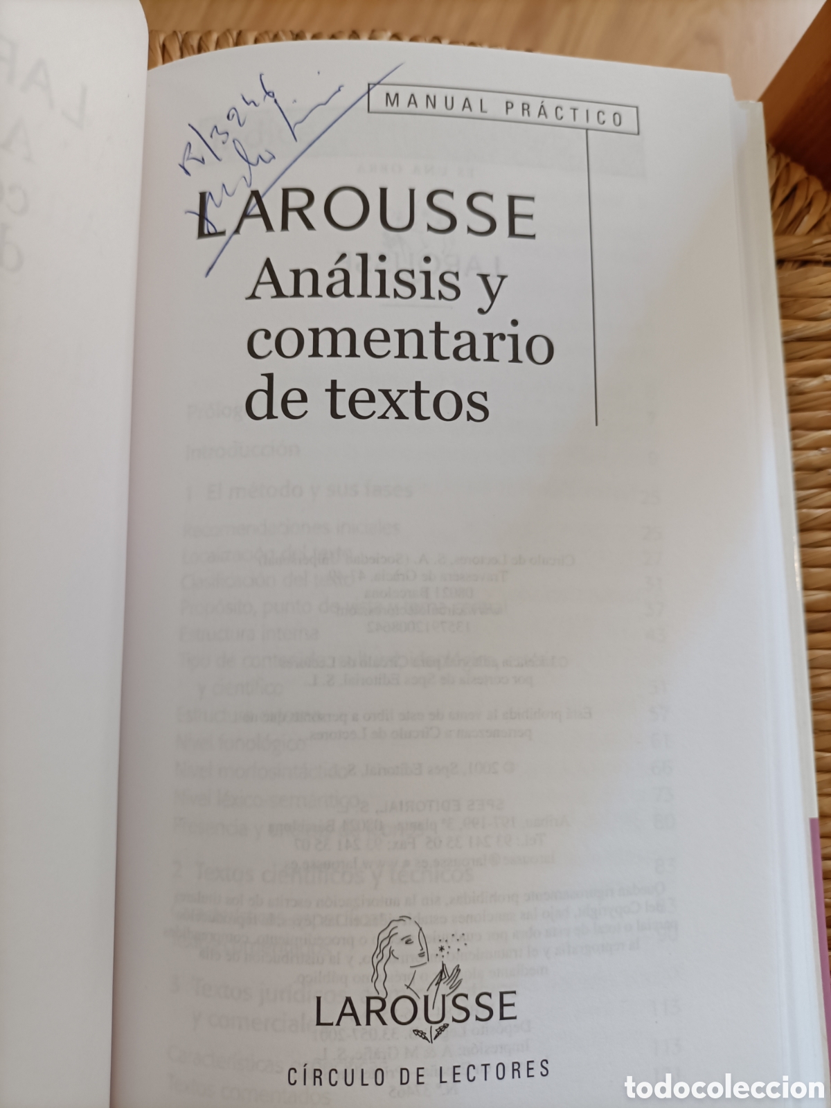 Libros de segunda mano: An&aacute;lisis y comentario de textos. Larousse. C&iacute;rculo de lectores - Foto 3