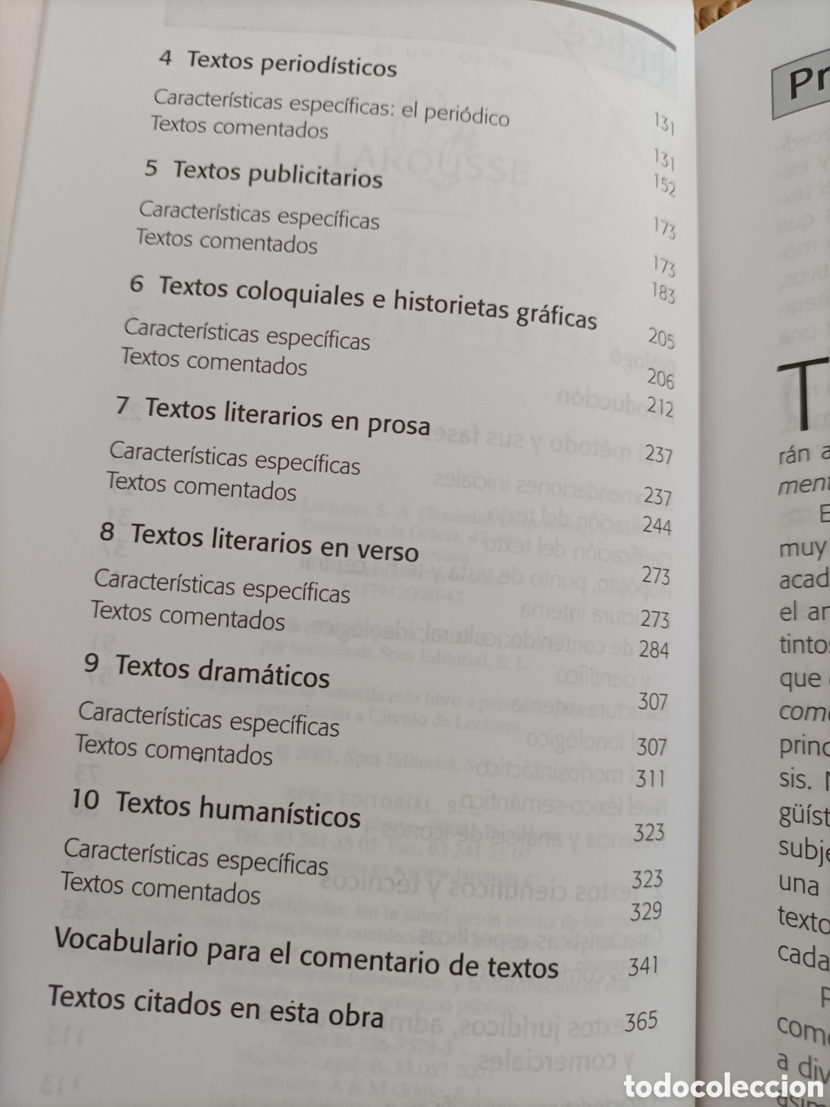 Libros de segunda mano: An&aacute;lisis y comentario de textos. Larousse. C&iacute;rculo de lectores - Foto 5