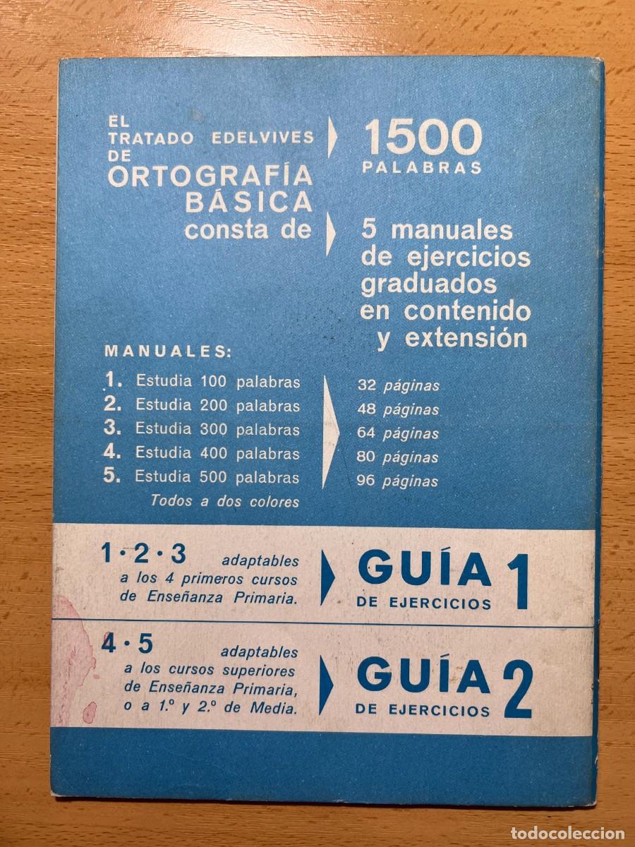 Libros de segunda mano: EJERCICIOS DE ORTOGRAFIA BASICA 1 - EDELVIVES 1969 - Foto 5