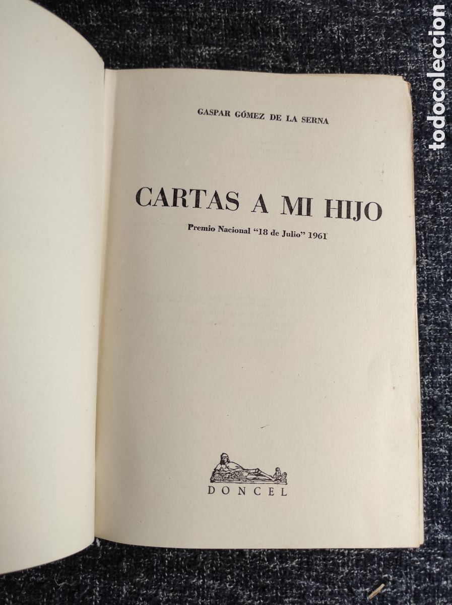 Libros de segunda mano: CARTAS A MI HIJO / GASPAR GOMEZ DE LA SERNA - Foto 2