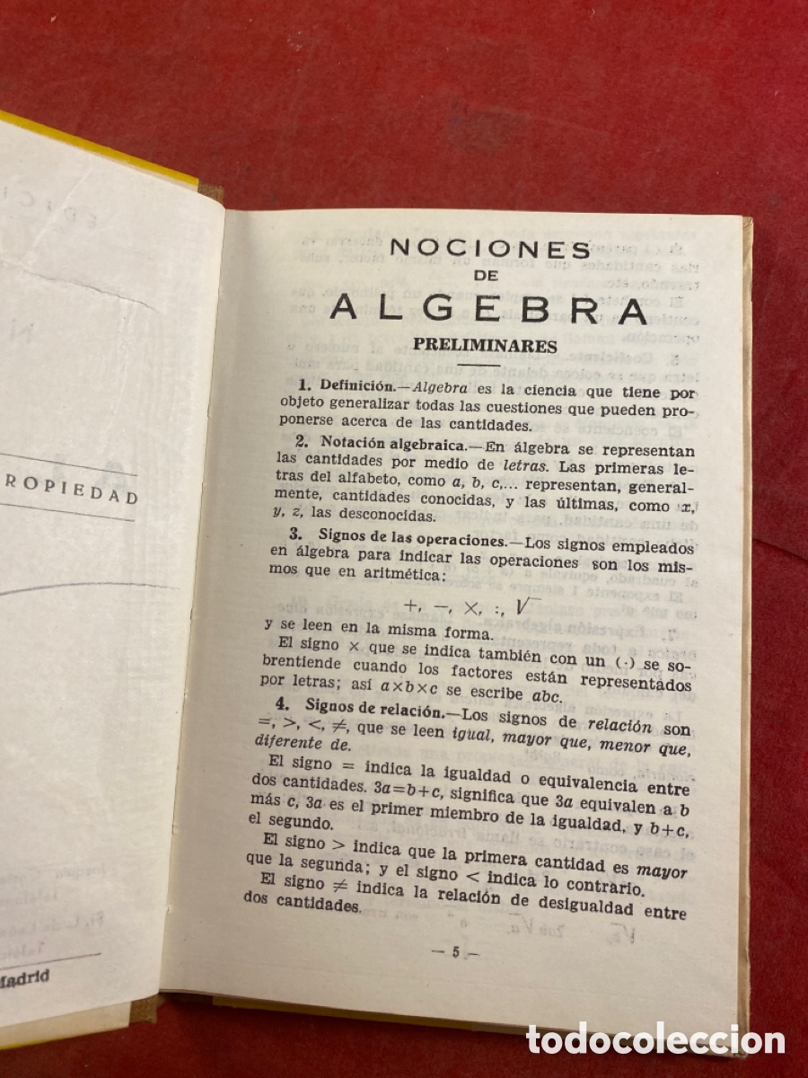 Libros de segunda mano: NOCIONES DE &Aacute;LGEBRA Y TRIGONOMETR&Iacute;A - Foto 2