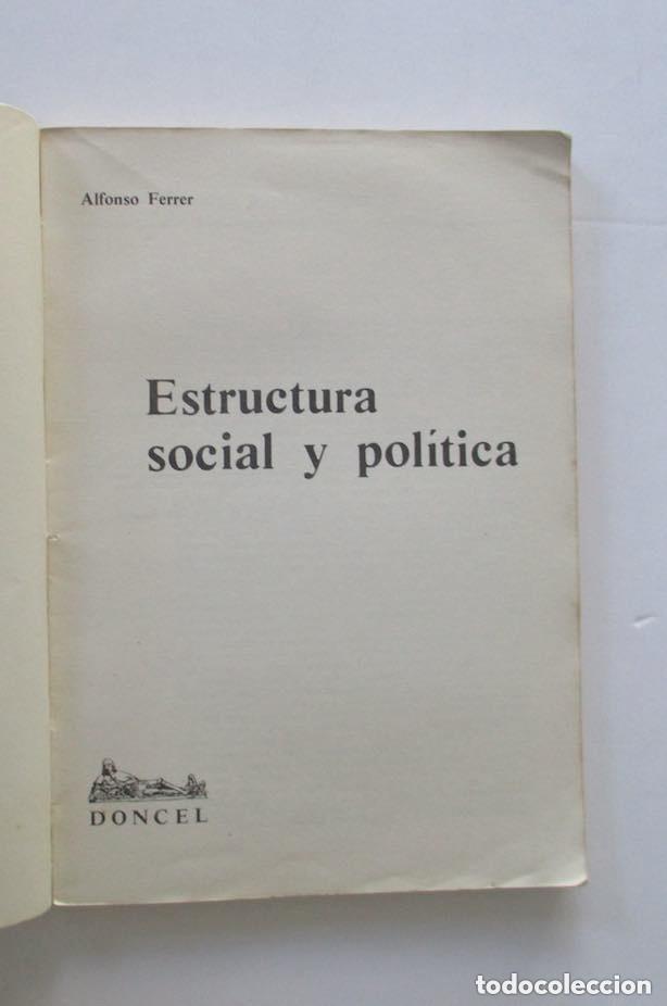 Libros de segunda mano: ESTRUCTURA SOCIAL Y POLITICA - Foto 2