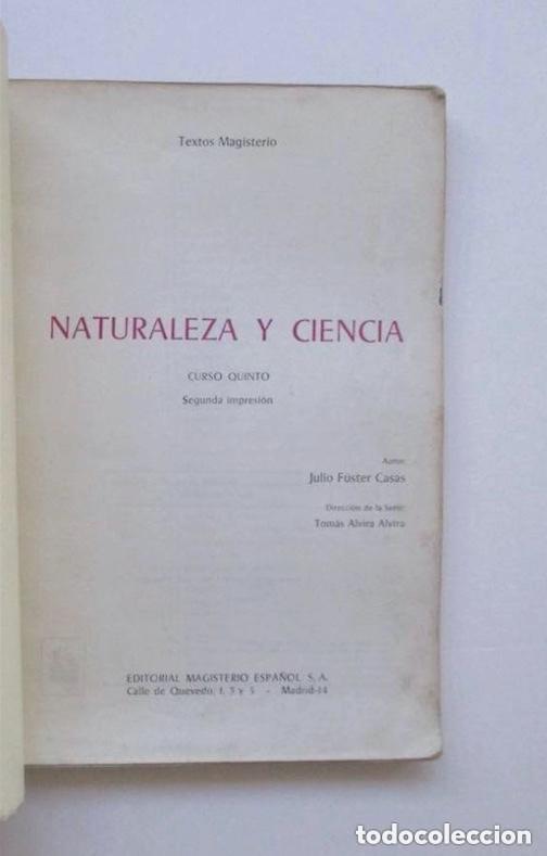 Libros de segunda mano: NATURALEZA Y CIENCIA - QUINTO CURSO - Foto 2