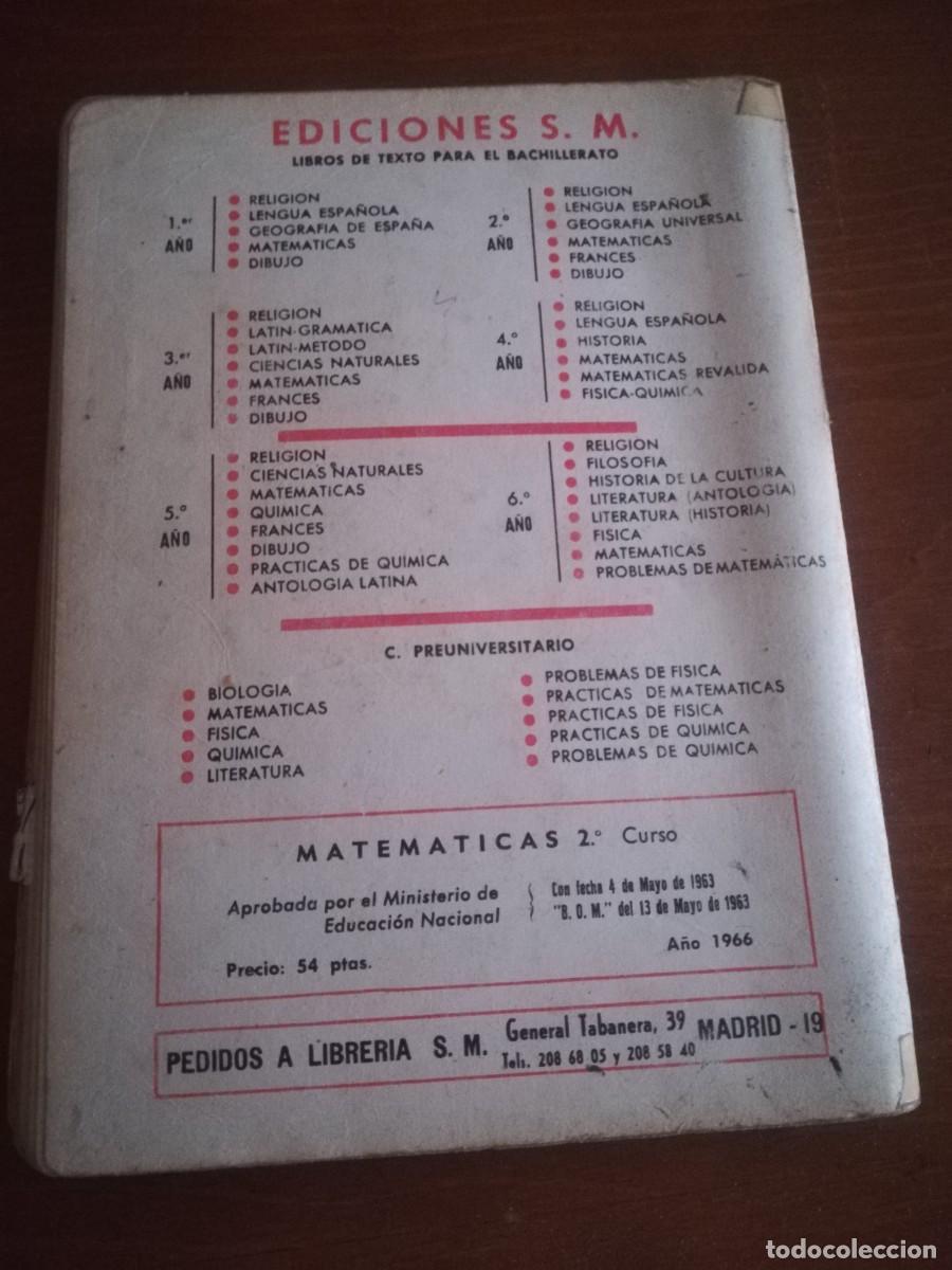 Libros de segunda mano: MATEMATICAS 2&ordm; / CONS436 / SM / Y GEOMETRIA - Foto 9