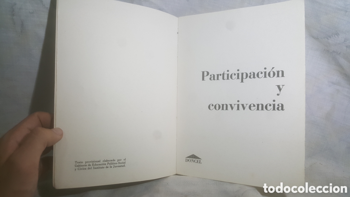 Libros de segunda mano: PARTICIPACION Y CONVIVENCIA. EDITORIAL DONCEL, 1a EDICION - Foto 4
