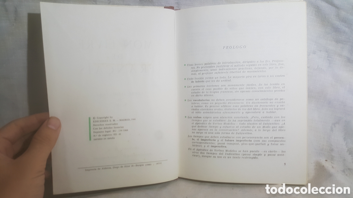 Libros de segunda mano: MON LIVRE DE FRAN&Ccedil;AIS. FRANCES CURSO ELEMENTAL, EDICIONES S.M - Foto 4