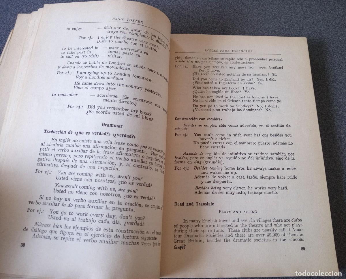 Libros de segunda mano: Ingl&eacute;s Para Espa&ntilde;oles Basil Potter - Foto 8