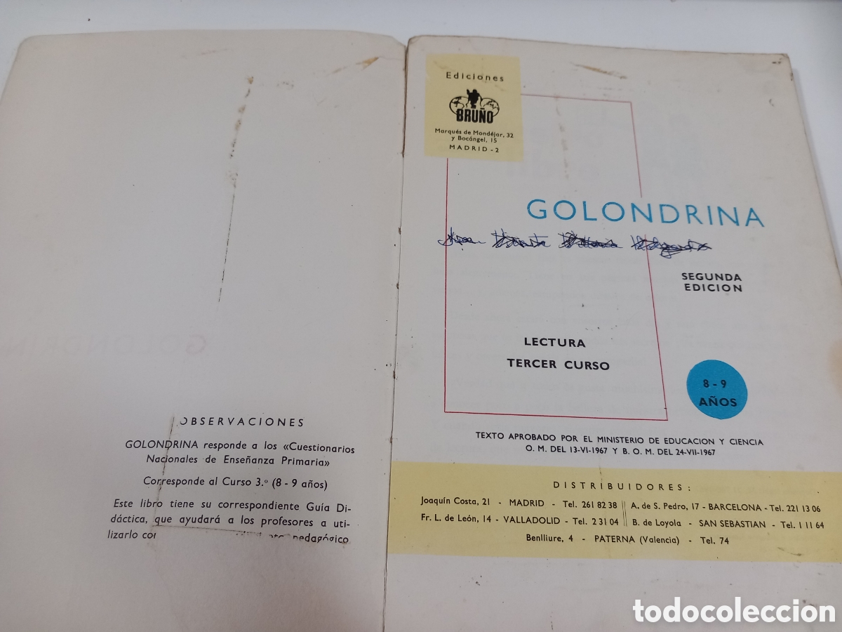 Libros de segunda mano: GOLONDRINA, LECTURAS DE 3ER. CURSO, ED. BRU&Ntilde;O, 1966 - Foto 11