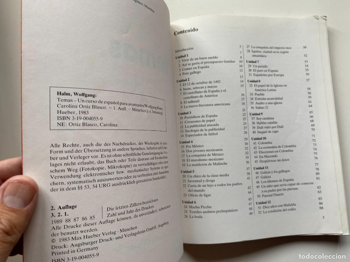 Libros de segunda mano: TEMAS UN CURSO PARA AVANZADOS - EJERCICIOS Y GRAM&Aacute;TICA - EDITORIAL HUEBER - Foto 3