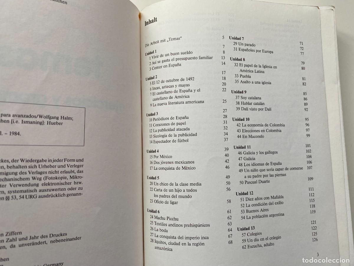 Libros de segunda mano: TEMAS UN CURSO PARA AVANZADOS - EJERCICIOS Y GRAM&Aacute;TICA - EDITORIAL HUEBER - Foto 9