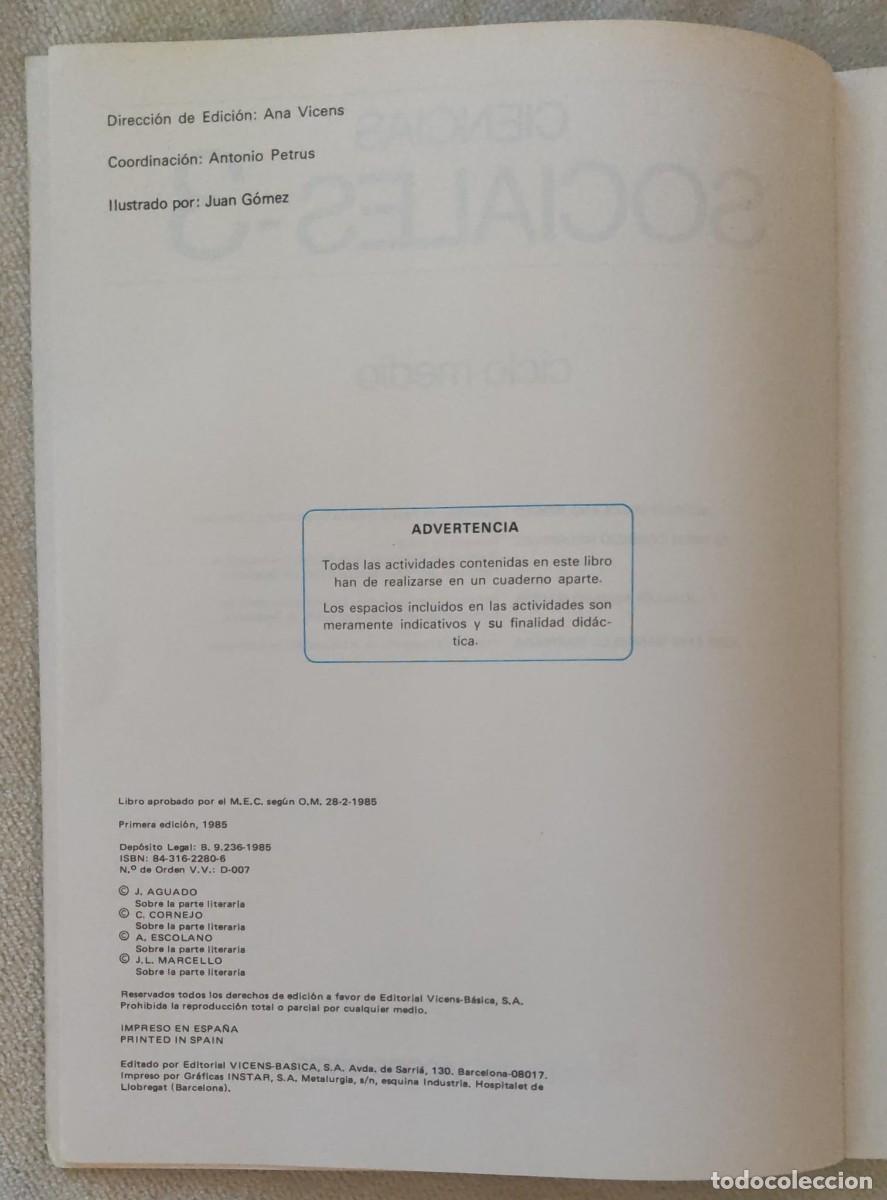 Libros de segunda mano: CIENCIAS SOCIALES-3. - Foto 3