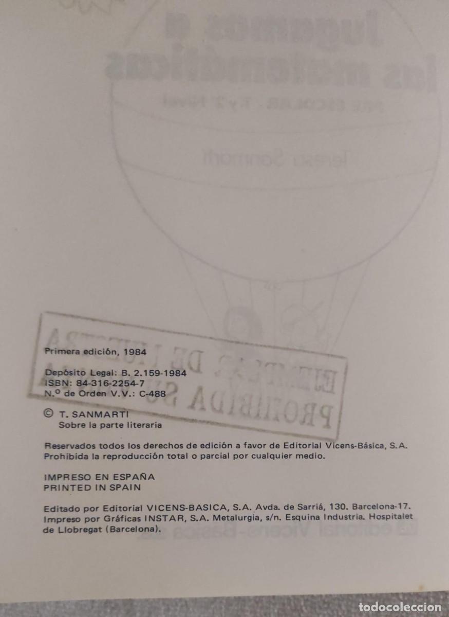 Libros de segunda mano: GU&Iacute;A JUGAMOS A LAS MATEMATICAS. - Foto 2