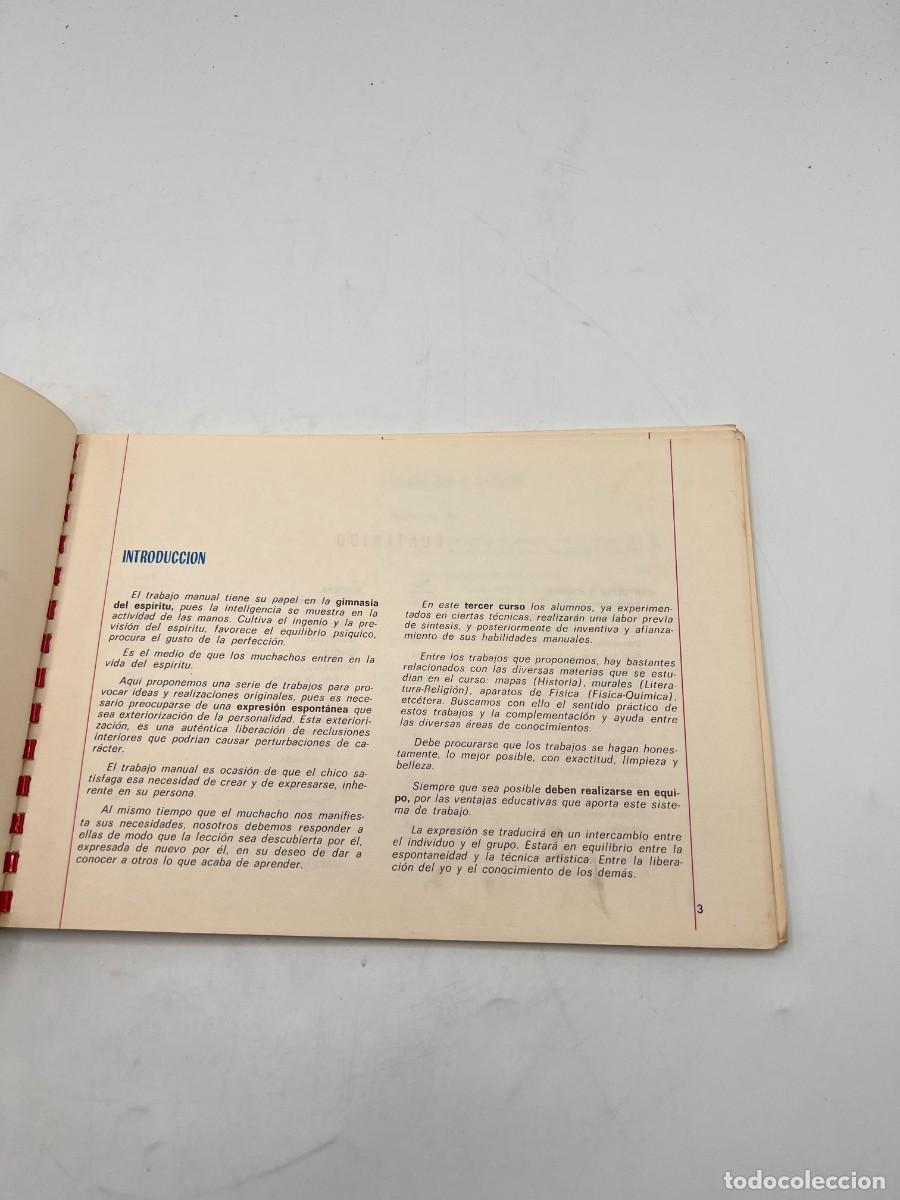 Libros de segunda mano: TRABAJOS MANUALES. EDICIONES S.M. 3&ordm;. EDITORIAL BRU&Ntilde;O. PLAN 1967 - Foto 3