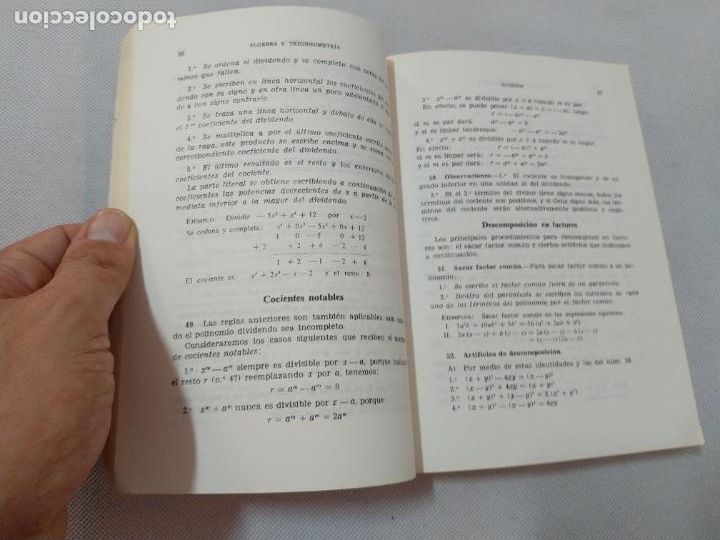 Libros de segunda mano: M69 Libro de Matem&aacute;ticas. Algebra y Trigonometr&iacute;a. Ed Bru&ntilde;o. - Foto 2