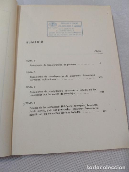 Libros de segunda mano: M69 Libro de Qu&iacute;mica. Documentos 2&ordm;. COU. INBAD. - Foto 2