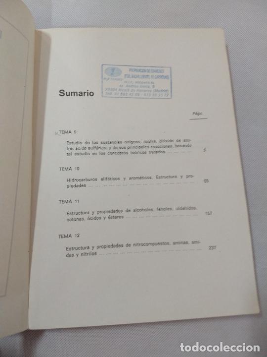 Libros de segunda mano: M69 Libro de Qu&iacute;mica. Documentos 3&ordm;. COU. INBAD. - Foto 2