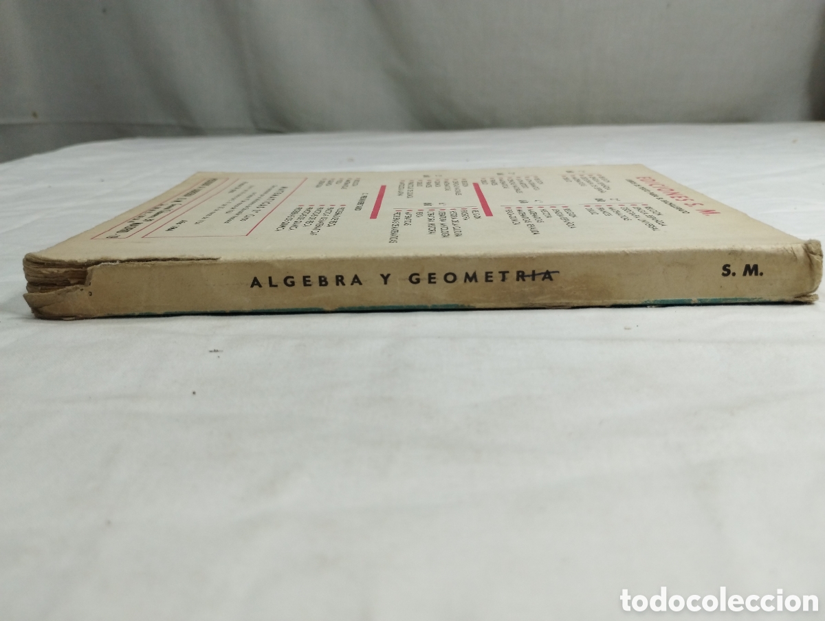 Libros de segunda mano: &Aacute;lgebra y geometr&iacute;a, tercer curso. Ediciones SM, 1964 KKB - Foto 2