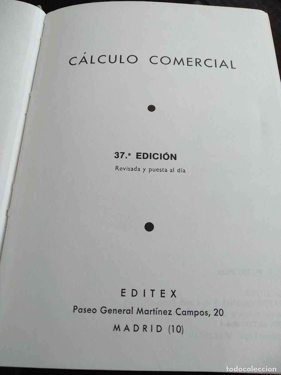 Libros de segunda mano: CURSO COMPLETO DE CALCULO COMERCIAL, 37&ordf; EDICION - EDITEX - Foto 2