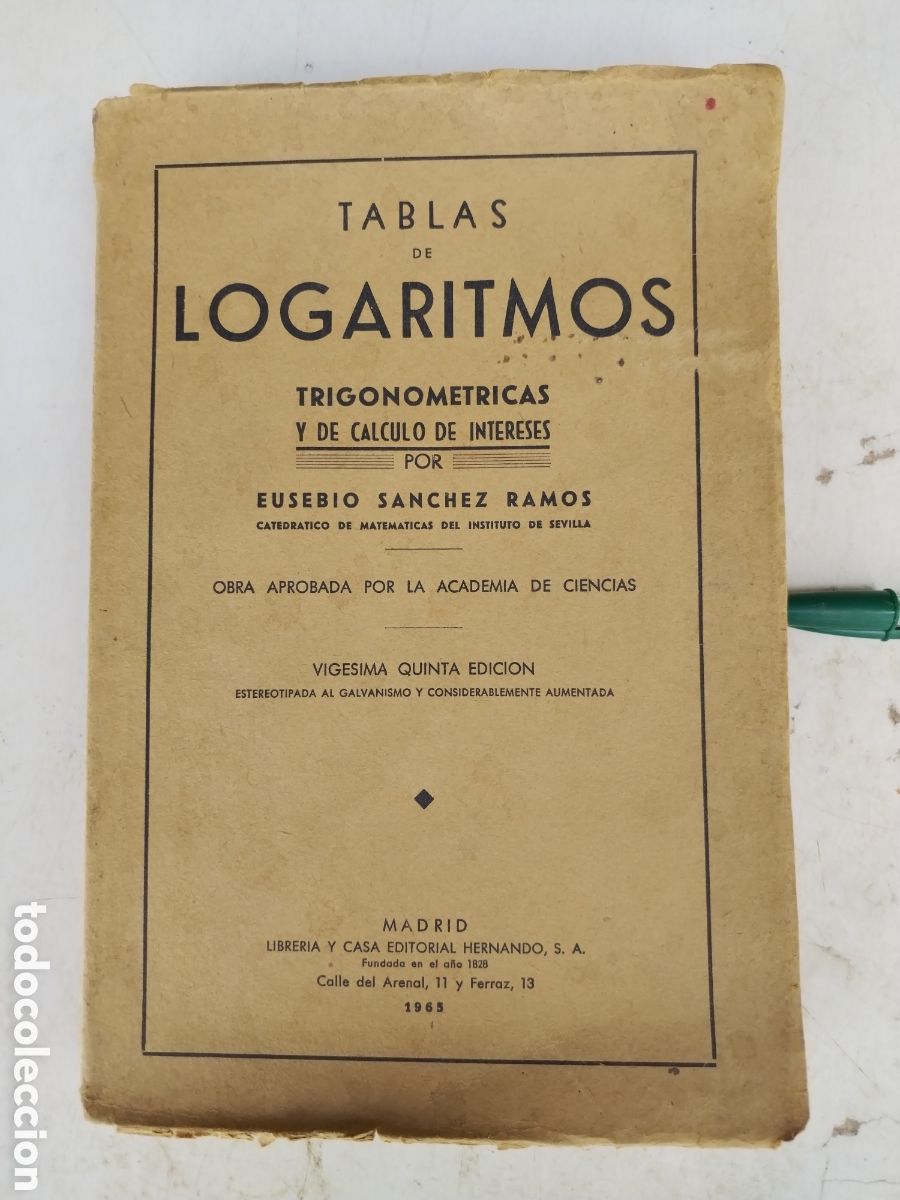 Libros de segunda mano: TABLA DE LOGARITMOS a&ntilde;o 1965 - Foto 1