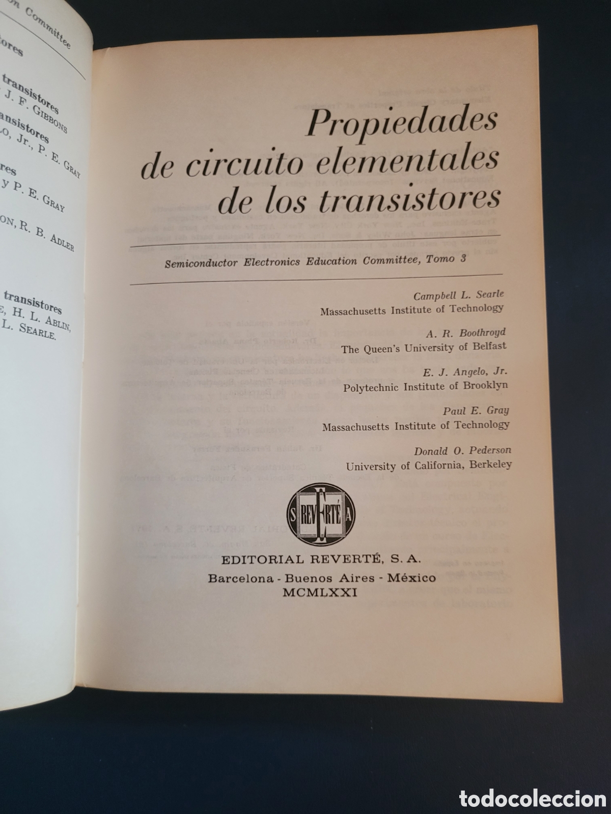 Libros de segunda mano: SEMICONDUCTOR ELECTRONICS EDUCATION COMMITTE 5 VOL&Uacute;MENES # EDITORIAL REVERTE # INTRODUCCI&Oacute;N FISICA - Foto 7