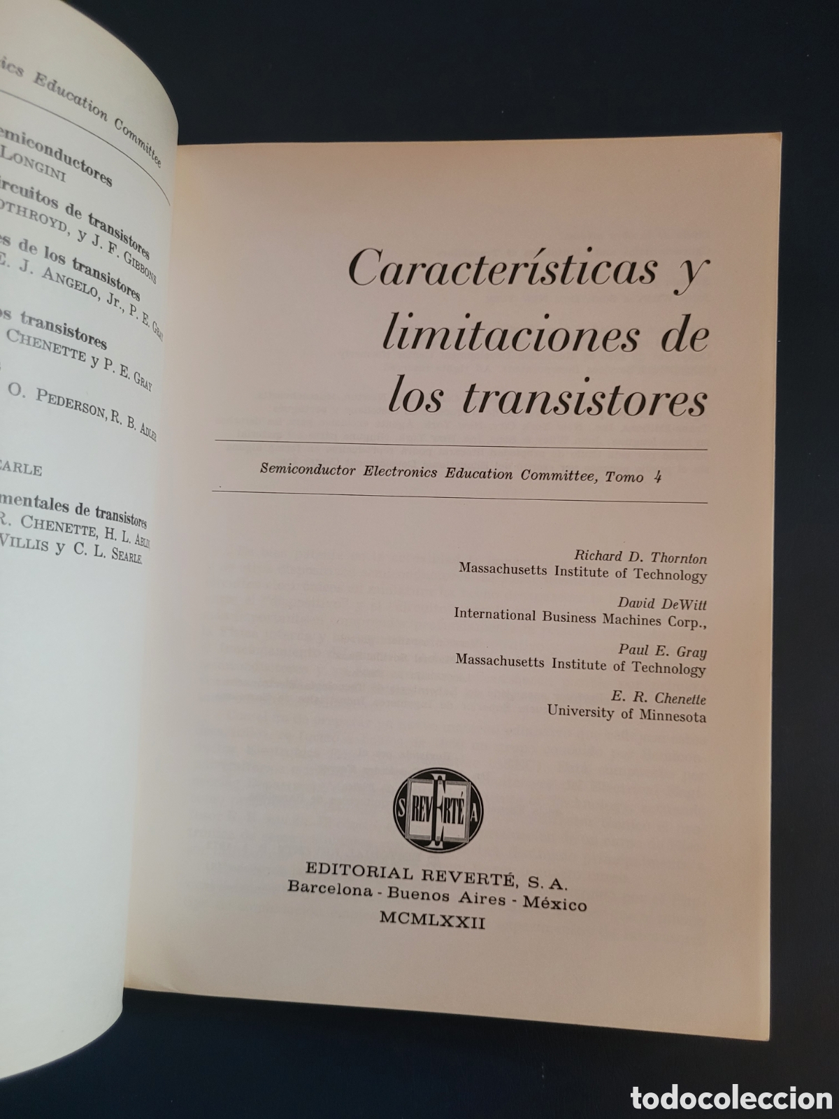 Libros de segunda mano: SEMICONDUCTOR ELECTRONICS EDUCATION COMMITTE 5 VOL&Uacute;MENES # EDITORIAL REVERTE # INTRODUCCI&Oacute;N FISICA - Foto 9