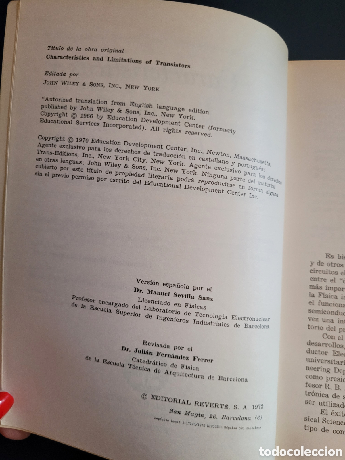 Libros de segunda mano: SEMICONDUCTOR ELECTRONICS EDUCATION COMMITTE 5 VOL&Uacute;MENES # EDITORIAL REVERTE # INTRODUCCI&Oacute;N FISICA - Foto 10