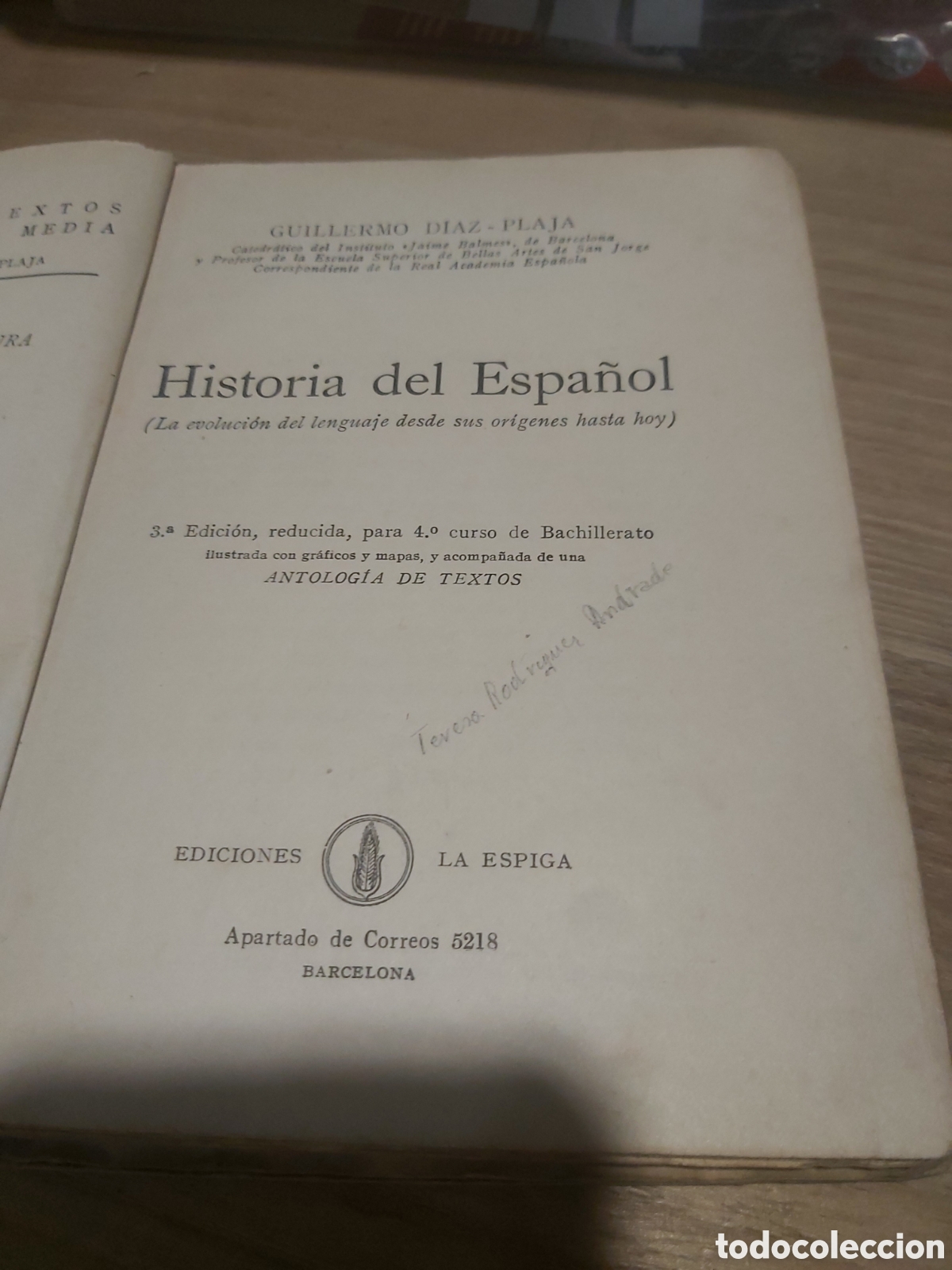 Libros de segunda mano: Historia del espa&ntilde;ol Guillermo D&iacute;az plaja cuarto curso - Foto 2