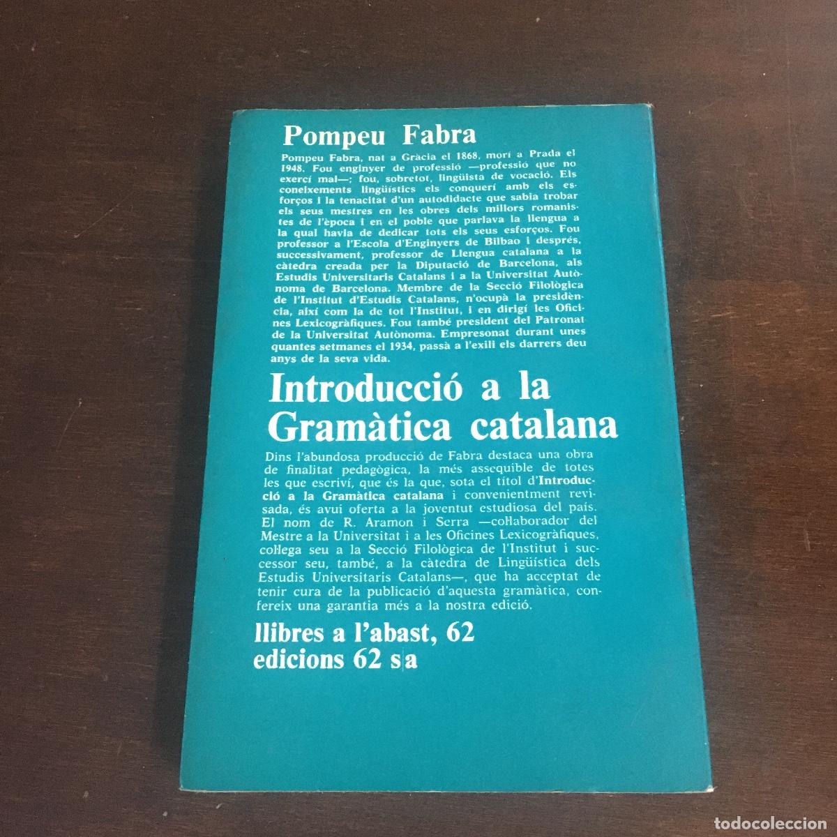 Libros de segunda mano: Introducci&oacute; a la gramatica catalana- Pompeu Fabra REF: 1117 - Foto 4