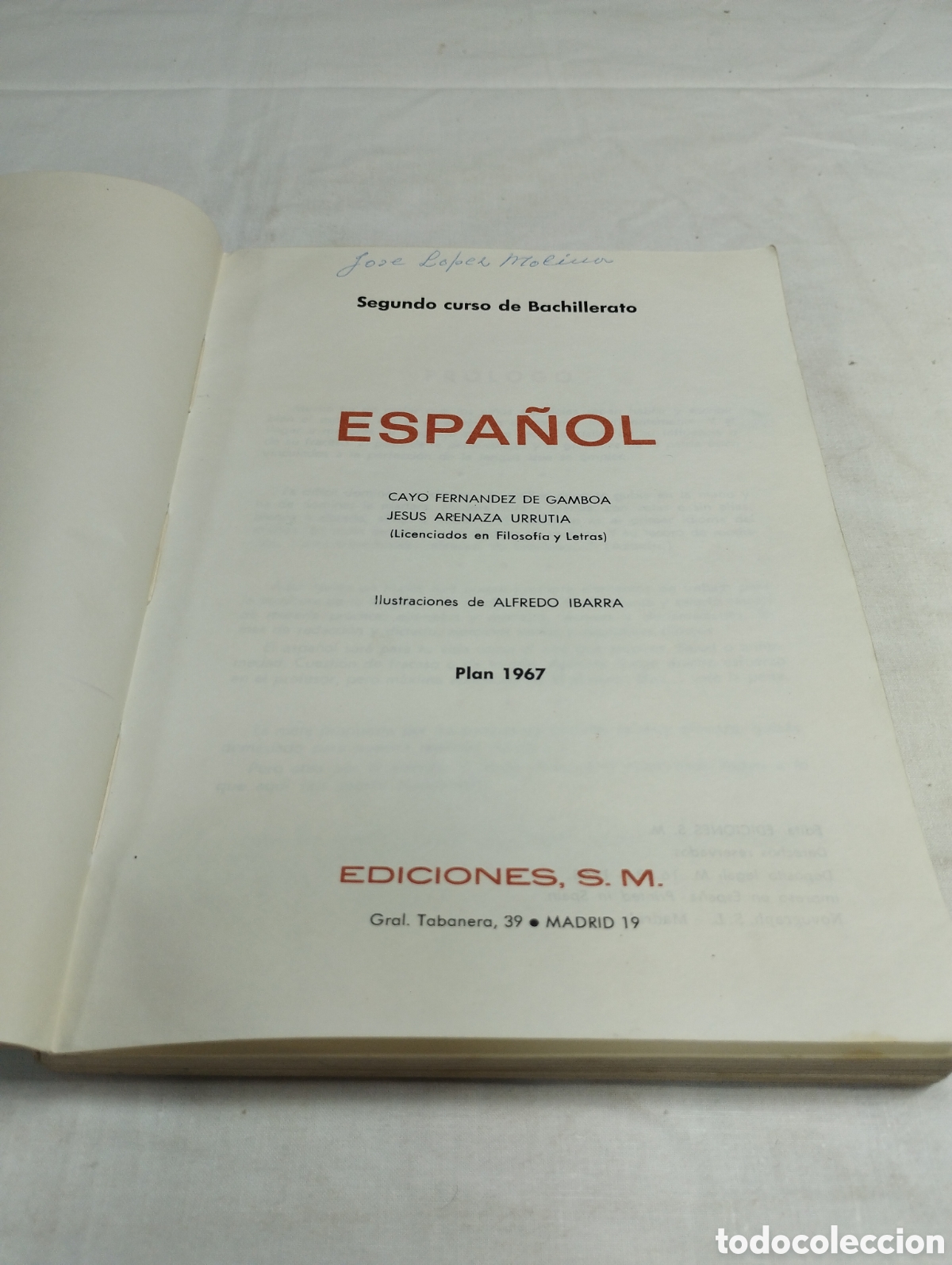 Libros de segunda mano: Espa&ntilde;ol 2&deg;. Editorial SM, 1967 KKB - Foto 3
