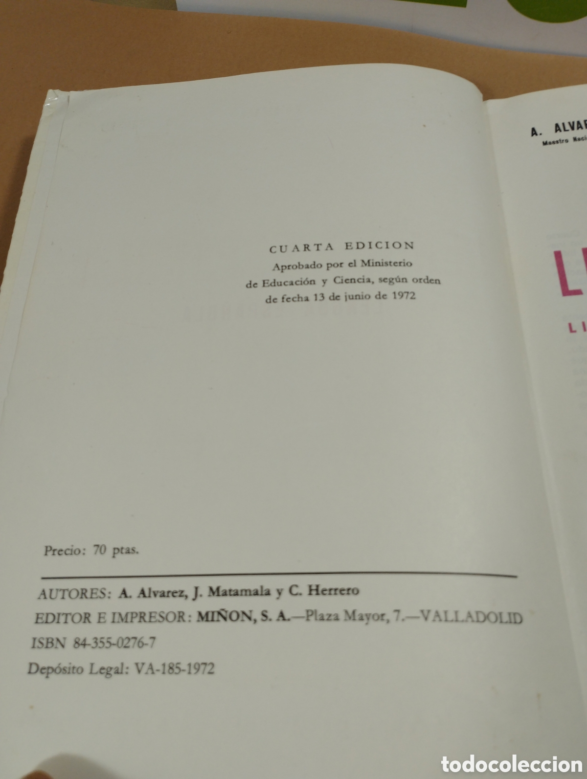 Libros de segunda mano: Lengua espa&ntilde;ola 4&deg;. &Aacute;lvarez. Editorial Mi&ntilde;on. - Foto 5