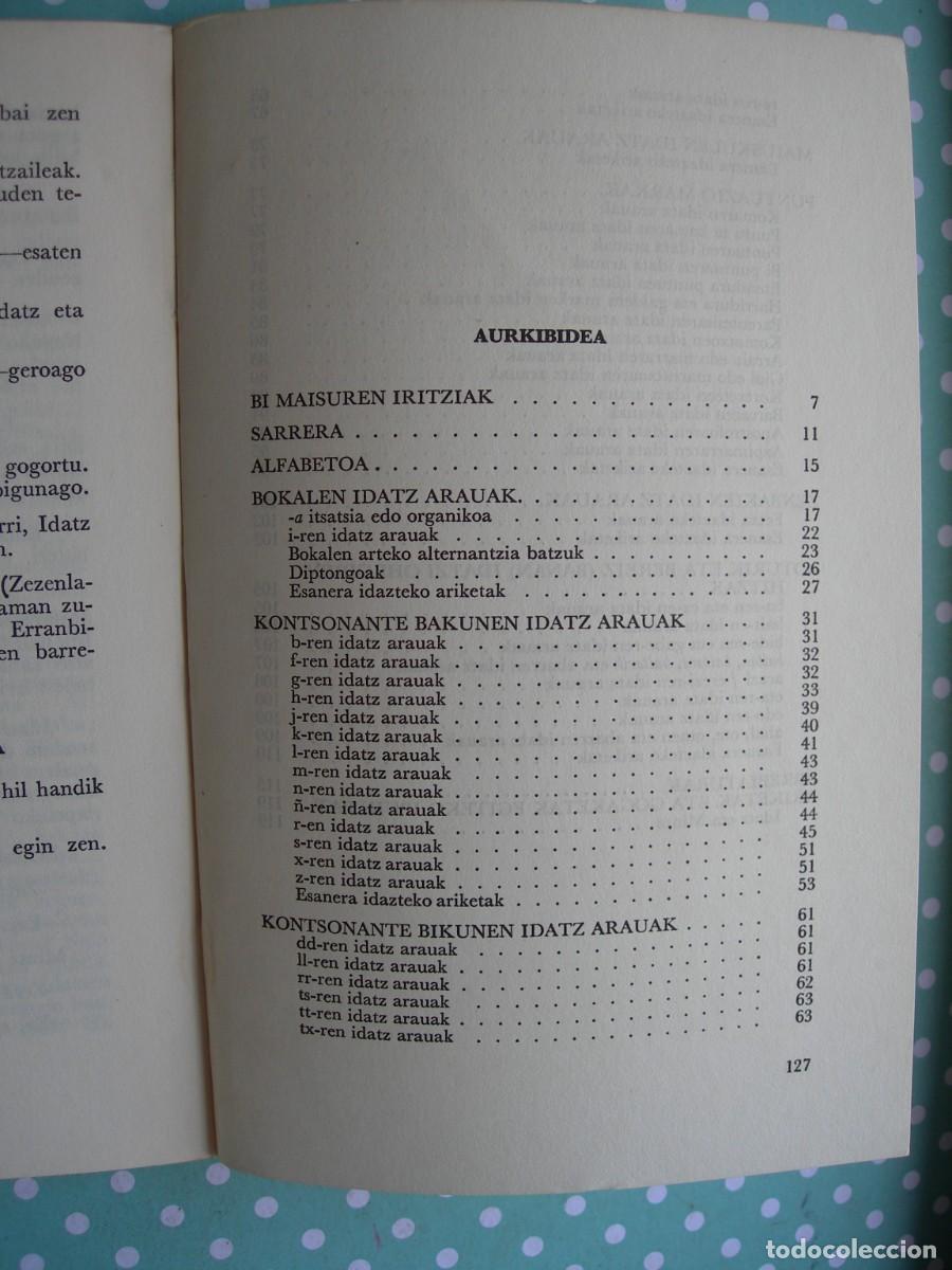 Libros de segunda mano: EUSKAL ORTOGRAF&Iacute;A / MIKEL ZARATE / GRAM&Aacute;TICA / EUSKERA - Foto 2