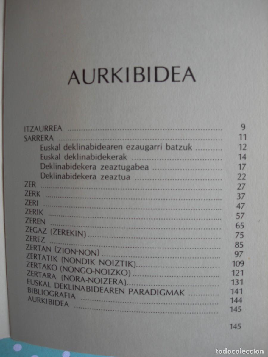 Libros de segunda mano: EUSKAL DEKLIABIDEA / MIKEL ZARATE / GRAM&Aacute;TICA / EUSKERA - Foto 2