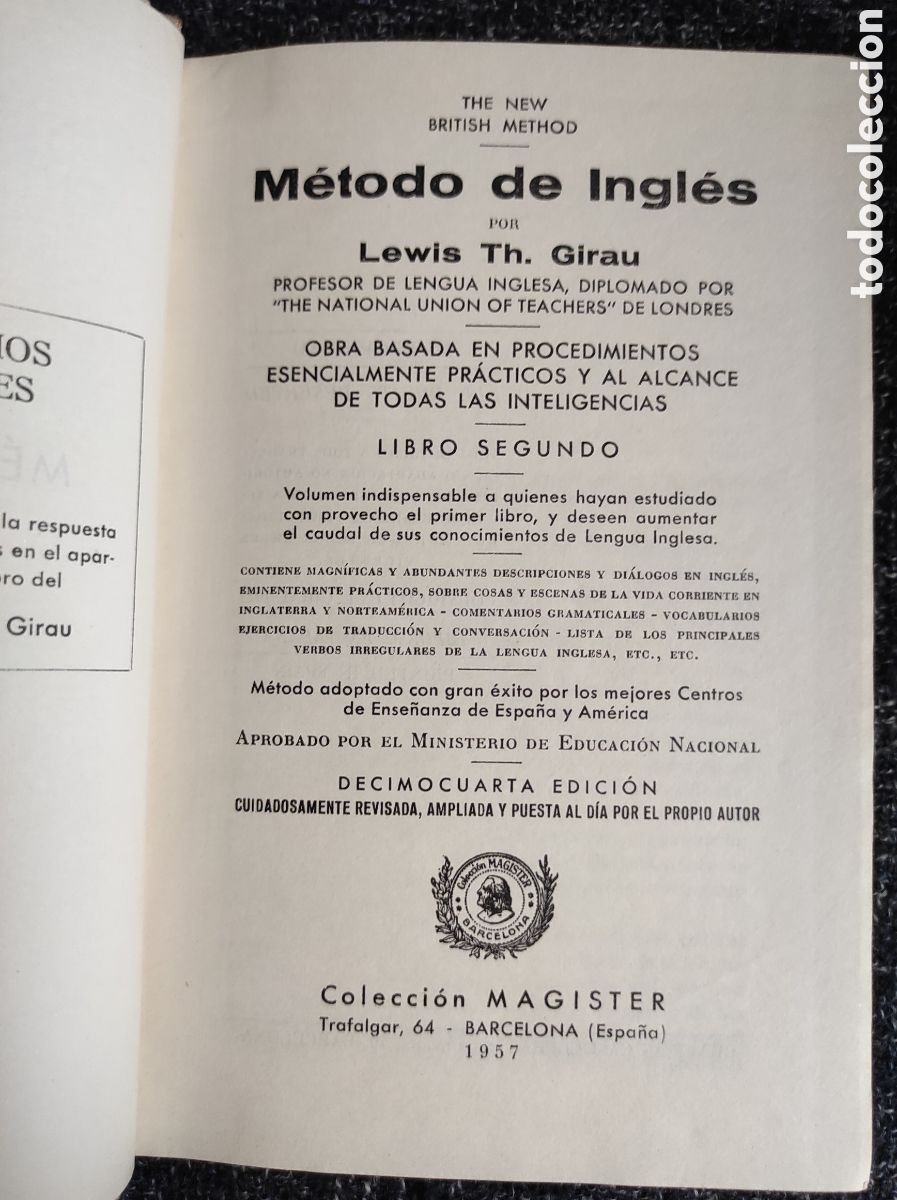 Libros de segunda mano: M&Eacute;TODO DE INGL&Eacute;S LIBRO SEGUNDO / LEWIS TH. GIRAV - Foto 2