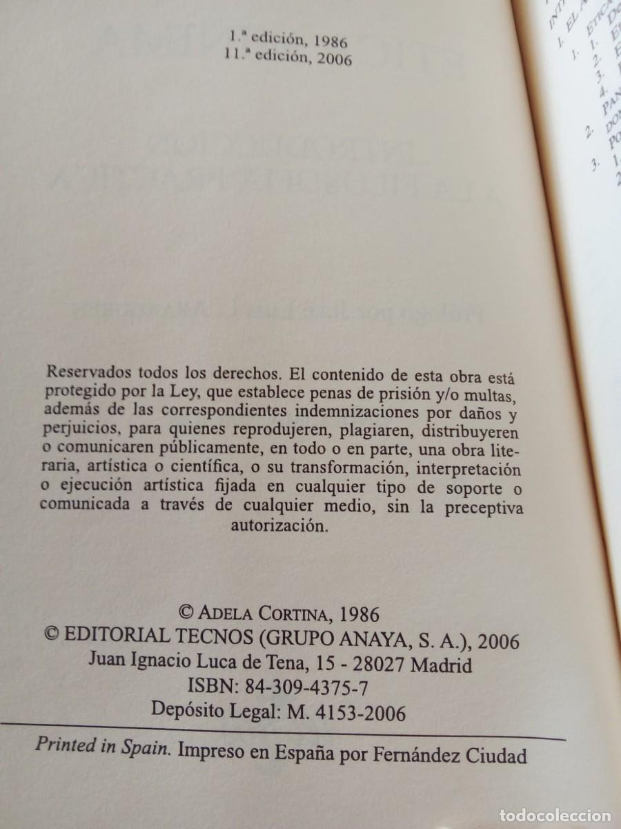 Libros de segunda mano: Libro &Eacute;tica M&iacute;nima de Adela cortina - Foto 2