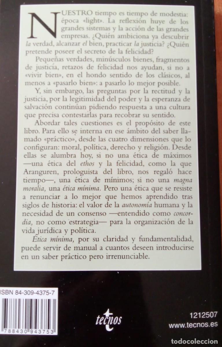 Libros de segunda mano: Libro &Eacute;tica M&iacute;nima de Adela cortina - Foto 4