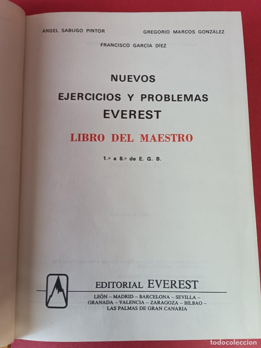 Libros de segunda mano: EJERCICIOS EVEREST 1&ordm;-8&ordm; EGB, LIBRO MAESTRO. - Foto 3
